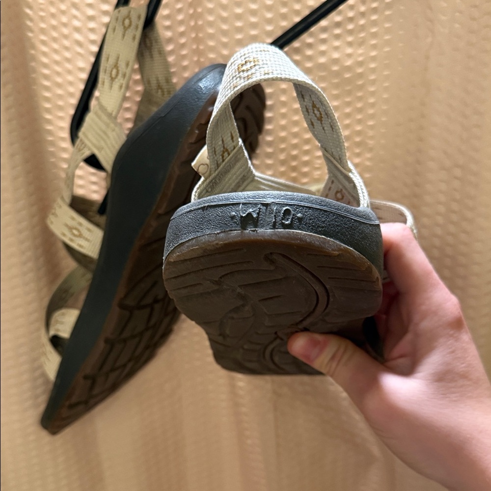 Chaco Sandals with Cream and Black Straps - Picture 3 of 4